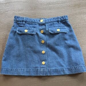 Crewcuts Blue Denim Skirt with Gold Buttons